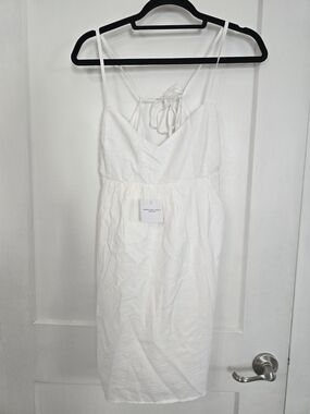 American Eagle Outfitters White Mini Dress with Tie Back